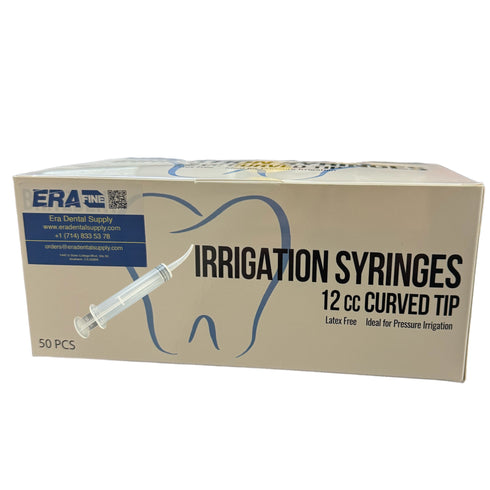 ERAFINE 412 Disposable Utility Syringe, Dental Oral Irrigation Craft 12cc Curved Tip 12cc 50pcs/Bag